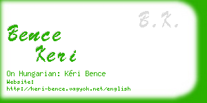 bence keri business card